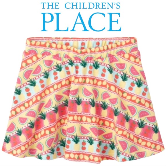 🍒4/$20 THE CHILDREN’S PLACE Girls Skort 🍉 🍍 🍋 5T - Picture 1 of 7